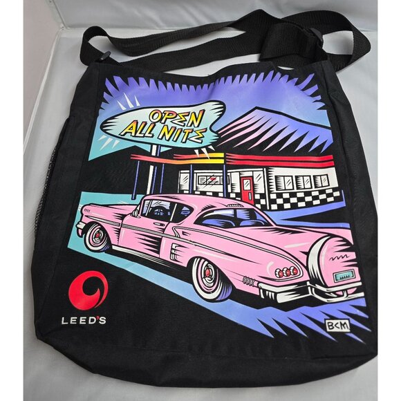Leeds Open All Nite Retro Style Tote Bag With Shoulder Strap retro inspired 50's - Picture 1 of 4